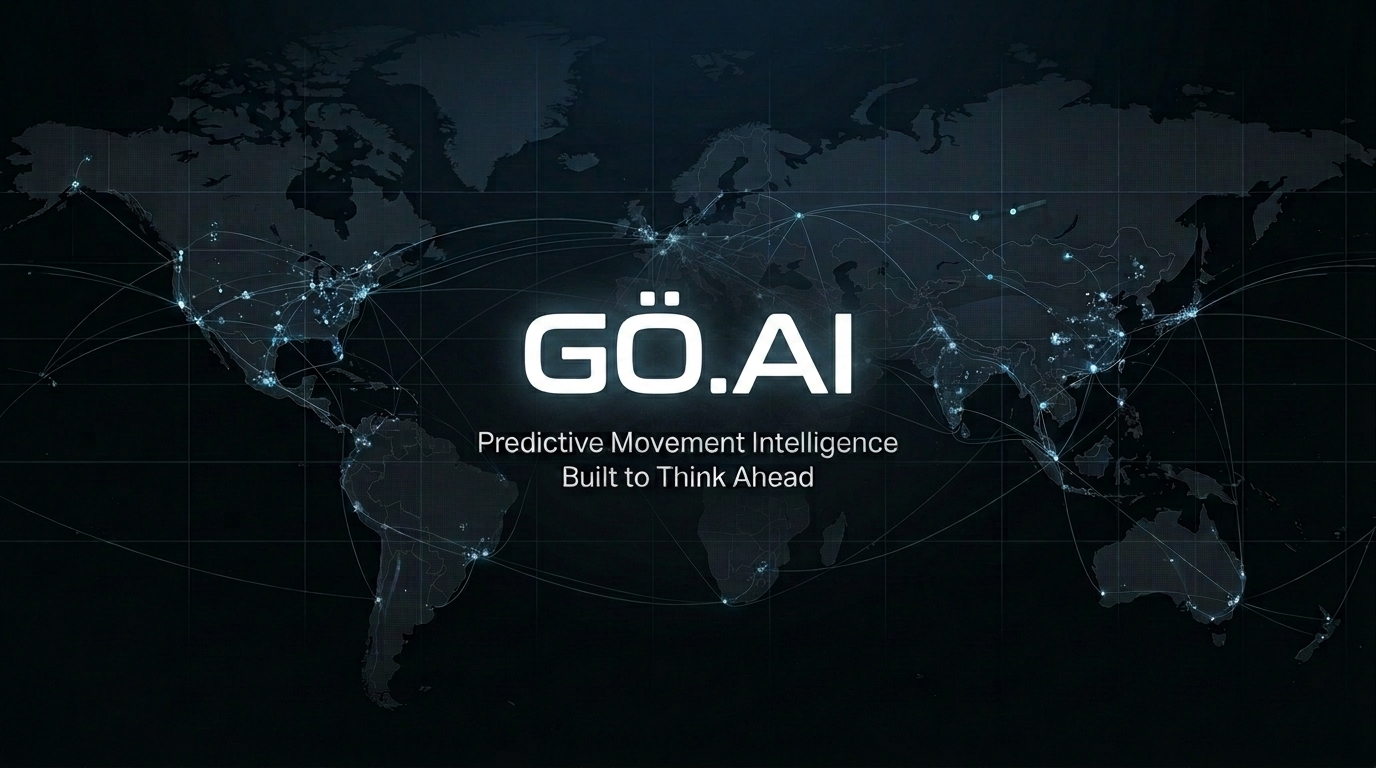 GÖ.AI predictive movement intelligence over a global route network map