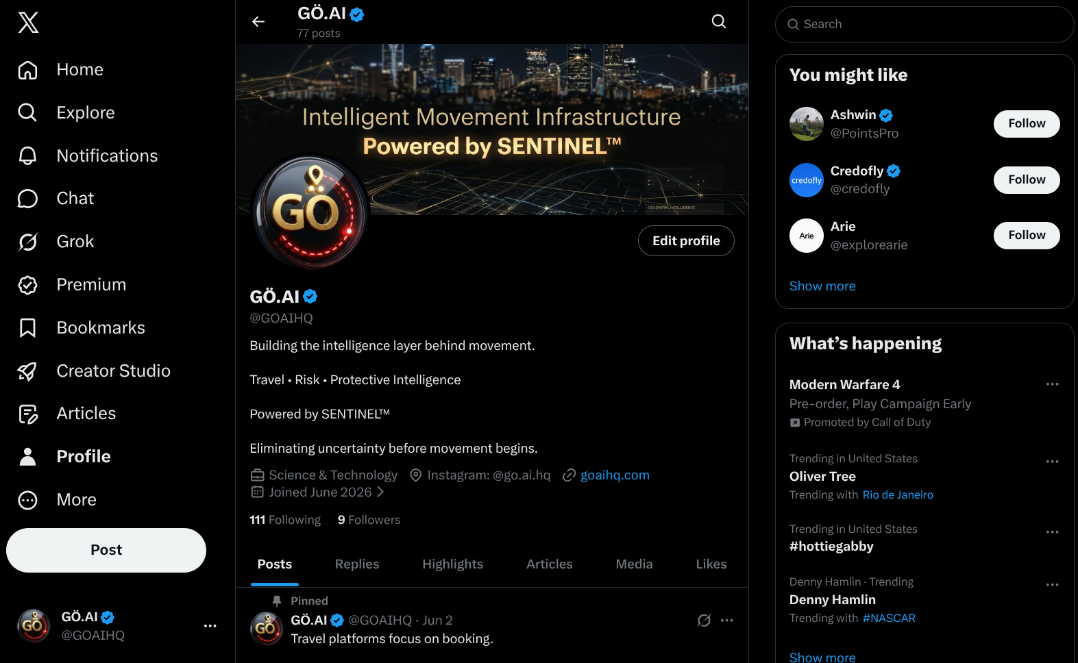 GÖ.AI profile on X